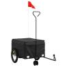 Sturdy Black Bike Trailer - 45 kg Iron Cargo Capacity