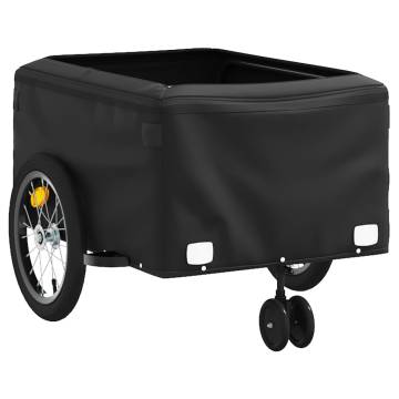 Sturdy Black Bike Trailer - 45 kg Iron Cargo Capacity