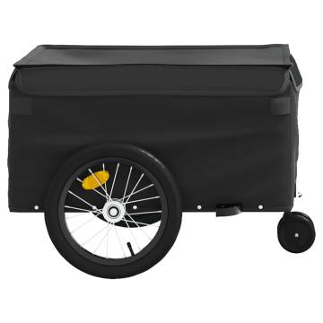 Sturdy Black Bike Trailer - 45 kg Iron Cargo Capacity