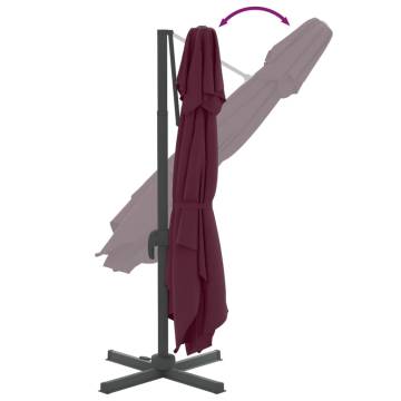 Double Top Cantilever Umbrella Bordeaux Red 300x300 cm