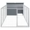 Dog House with Run - Durable Galvanised Steel | Hipomarket