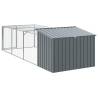 Dog House with Run - Durable Galvanised Steel | Hipomarket