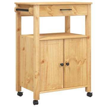 Kitchen Trolley MONZA | Solid Pine Wood | 60x40x90 cm