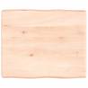 Solid Wood Live Edge Table Top 60x50 cm - Untreated Oak