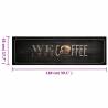 Kitchen Rug Washable Coffee Text Velvet 45x150 cm - HipoMarket