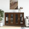 Wall Mounted Cabinets 2 pcs Brown Oak Engineered Wood Colour brown oak Quantity in Package 2 Model wood 