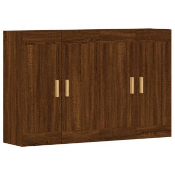 Wall Mounted Cabinets 2 pcs Brown Oak - Stylish Storage Solution