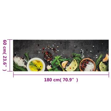 Kitchen Rug Washable Spices 60x180 cm Velvet - Shop Now