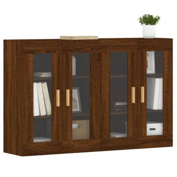 Wall Mounted Cabinets 2 pcs Brown Oak - Stylish Storage Solution