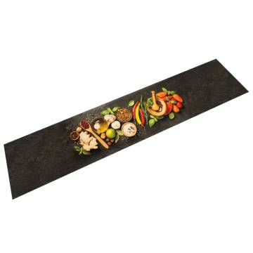 Stylish Kitchen Rug Washable Spices 60x300 cm Velvet