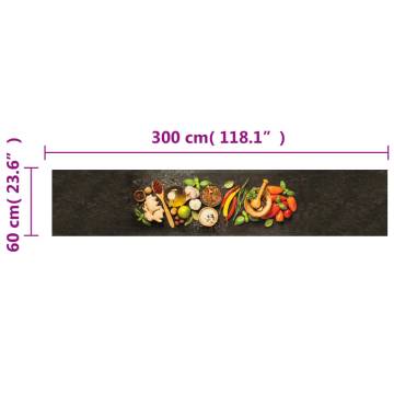 Stylish Kitchen Rug Washable Spices 60x300 cm Velvet