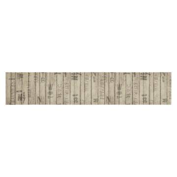 Soft Velvet Kitchen Rug - Washable Fence Design 60x300 cm