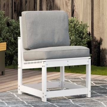 White Solid Wood Garden Chair - 50.5x55x77 cm | Hipo Market