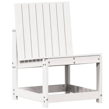 White Solid Wood Garden Chair - 50.5x55x77 cm | Hipo Market