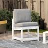 White Solid Wood Garden Chair - 50.5x55x77 cm | Hipo Market