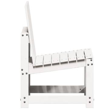 White Solid Wood Garden Chair - 50.5x55x77 cm | Hipo Market