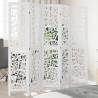 Room Divider 5 Panels White Solid Wood Paulownia Size 40 x 180 cm Number of 5 Number_of_Panels 