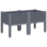 Garden Planter with Legs - Grey 80x40x42 cm | Hipomarket