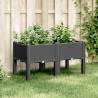 Garden Planter with Legs - Black 80x40x42 cm | HipoMarket