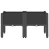 Garden Planter with Legs - Black 80x40x42 cm | HipoMarket