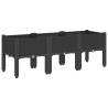 Garden Planter with Legs Black - 120x40x42 cm | HipoMarket