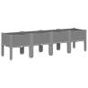 Garden Planter with Legs - Light Grey 160x40x42 cm | Hipo Market