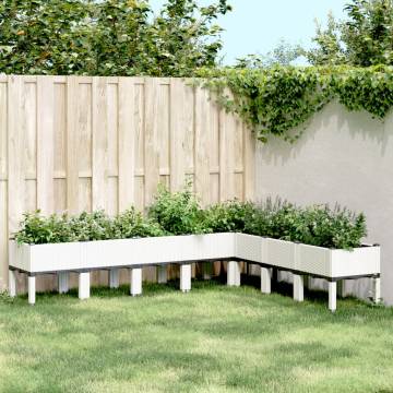 Garden Planter with Legs - Elegant White 200x160x42 cm