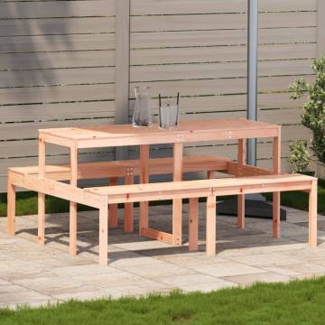 Sturdy Solid Wood Douglas Picnic Table - 160x134x75 cm