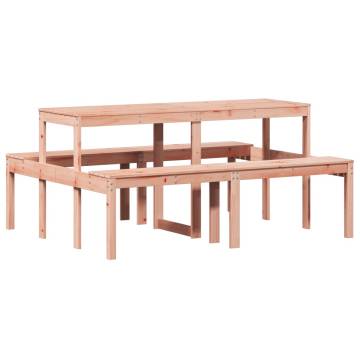 Sturdy Solid Wood Douglas Picnic Table - 160x134x75 cm