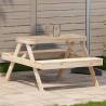 Picnic Table 105x134x75 cm Solid Wood Pine Colour natural pine Quantity in Package 1 