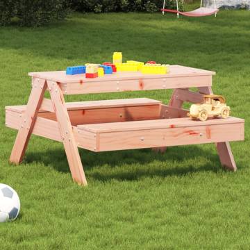 Kid's Wooden Picnic Table - Solid Douglas Wood | Hipomarket