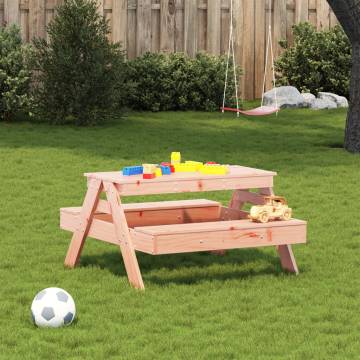 Kid's Wooden Picnic Table - Solid Douglas Wood | Hipomarket