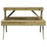 Picnic Table 105x134 cm - Impregnated Pine Wood for Outdoors