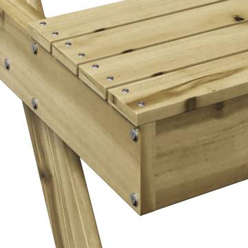 Picnic Table 105x134 cm - Impregnated Pine Wood for Outdoors