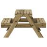 Kids Picnic Table 88x97cm - Impregnated Pine Wood