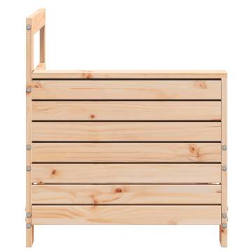 Garden Armrest Sofa - Solid Pine Wood - 69x62x70.5 cm