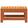 Garden Footstool Wax Brown | Solid Pine Wood - Hipomarket