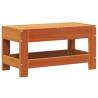 Garden Footstool Wax Brown | Solid Pine Wood - Hipomarket