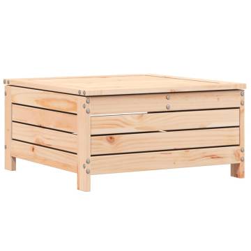 Solid Wood Pine Garden Footstool with Cushion - Hipomarket