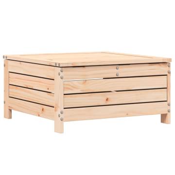 Solid Wood Pine Garden Footstool with Cushion - Hipomarket