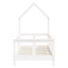 Kids Bed Frame White 70x140 cm Solid Wood Pine - Hipomarket