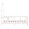 Kids Bed Frame White 70x140 cm Solid Wood Pine - Hipomarket