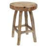 H&S Collection Stool 42 cm Teak Wood - Stylish & Multifunctional