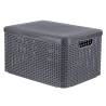 Curver Storage Box with Lid Style L 30L - Metallic Silver