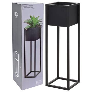 H&S Collection Flower Pot on Stand - Stylish Metal Planter