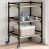 Kitchen Trolley Sonoma Oak 50x35x75.5 cm Engineered Wood Colour sonoma oak 