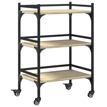 Sonoma Oak Kitchen Trolley - Stylish & Functional Storage