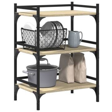 Sonoma Oak Kitchen Trolley - Stylish & Functional Storage