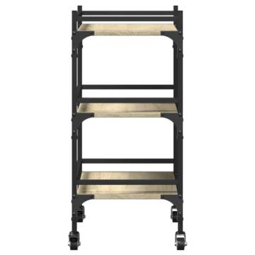 Sonoma Oak Kitchen Trolley - Stylish & Functional Storage