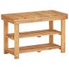 Shoe Rack 70x32x46 cm Solid Acacia Wood Quantity in Package 1 Height 46 cm Width 70 cm Number of 2 